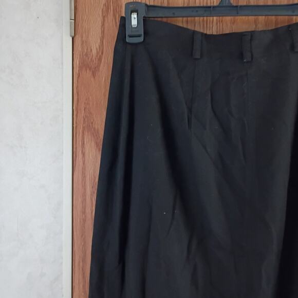Vintage 90s Black Rayon Lined Maxi Skirt Lgth 100% Rayon 4 Quietlux Minimalist - Picture 3 of 6